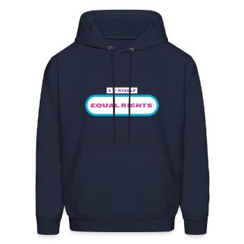 Equal rights - Men's Hoodie - navy - Front - Elias (183cm)