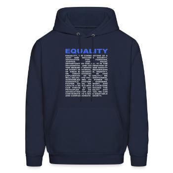 equality - Men's Hoodie - navy - Front - Elias (183cm)