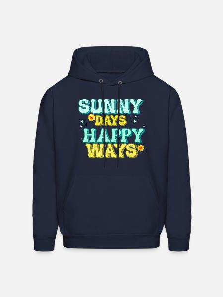 Sunny Days, Happy Ways - Men's Hoodie - navy