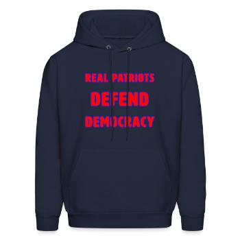 DEMOCRACY 4 - Men's Hoodie - navy - Front - Elias (183cm)