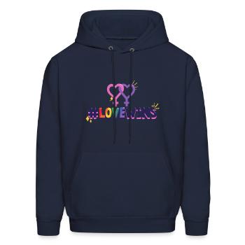 Love wins lesbian - Men's Hoodie - navy - Front - Elias (183cm)