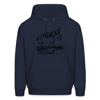 Optimist - Men's Hoodie - navy - Front - Elias (183cm)