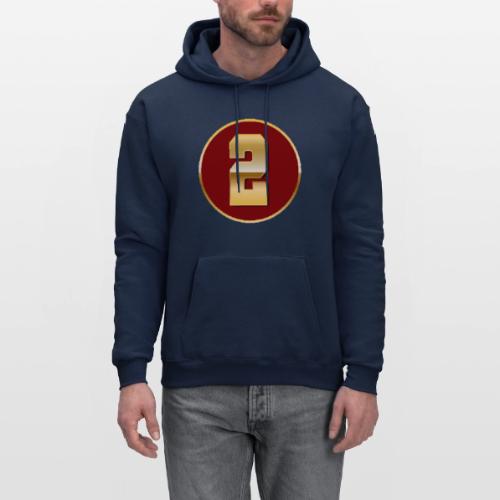 Number 2 in Gold Varsity Font - Men's Hoodie