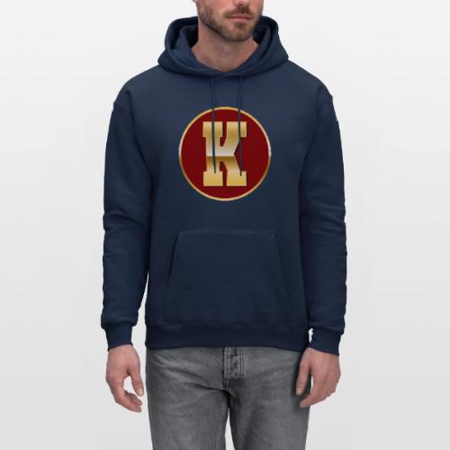 Letter K – Capital Varsity Alphabet Monogram - Men's Hoodie