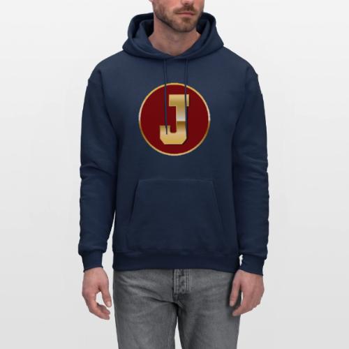 Letter J – Capital Varsity Alphabet Monogram - Men's Hoodie