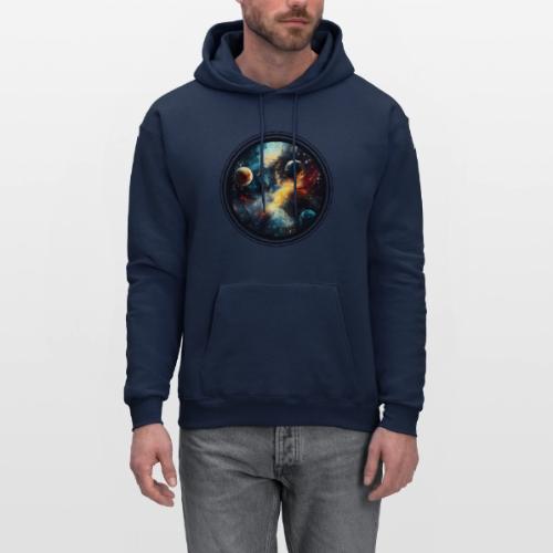Painted Cosmos of Planets - Men's Hoodie