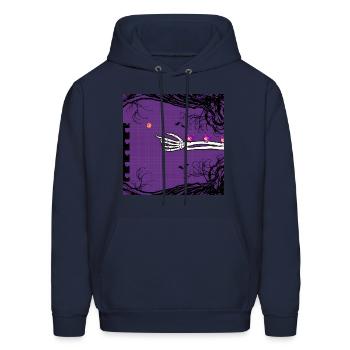Guided by Bones - Men's Hoodie - navy - Front - Elias (183cm)