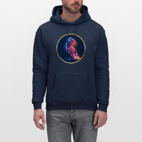 Hockey: Neon Hockey Sketch - Men's Hoodie