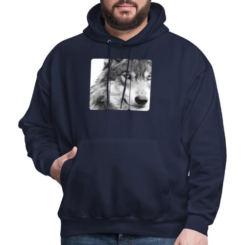 Wolf Face Triptych: Silent Alpha - Men's Hoodie