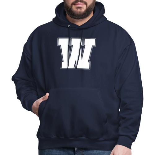 White Letter W – Varsity Alphabet Monogram - Men's Hoodie