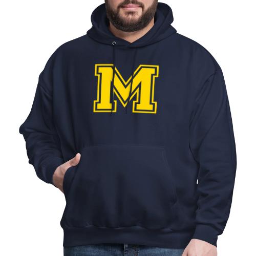 Letter M – Capital Athletic Alphabet Monogram - Men's Hoodie