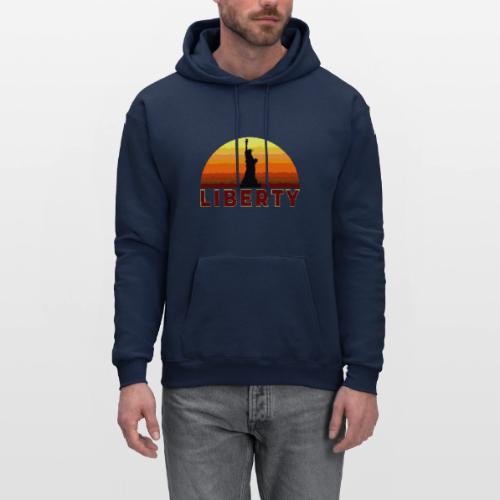 USA: Sunset Liberty Bold - Men's Hoodie
