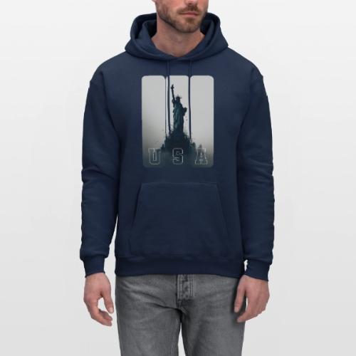 USA: Liberty Rising Over Manhattan - Men's Hoodie