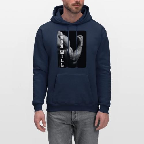 Bodybuilding: Iron Will - Men's Hoodie
