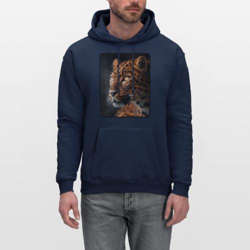 Amur Leopard Face Wildlife Design - Men's Hoodie