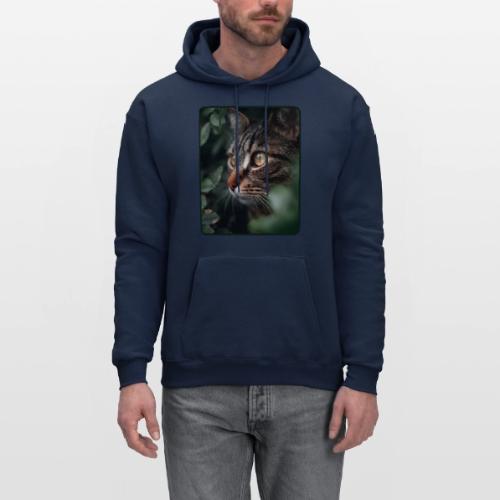Tabby Cat Jungle Eyes Design - Men's Hoodie