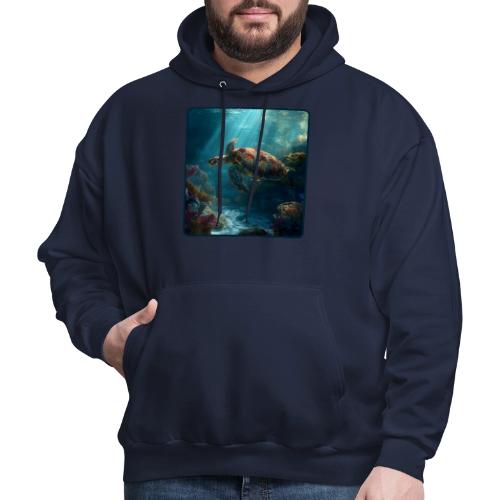 Sea Turtle Coral Reef Design - Men's Hoodie