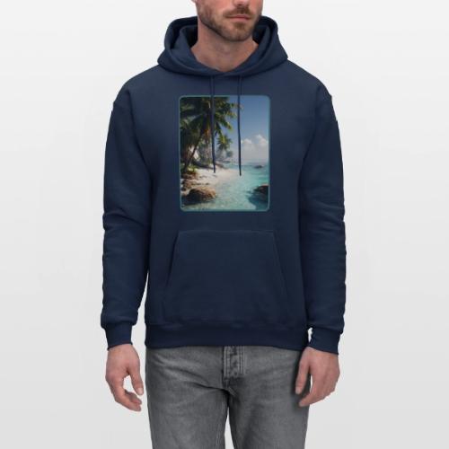Tropical Beach Paradise Palm Design - Men's Hoodie