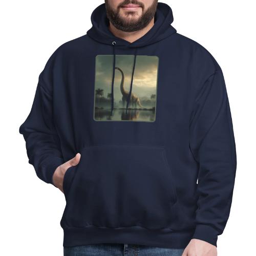 Brachiosaurus Misty Lake Design - Men's Hoodie