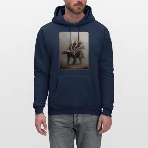 Stegosaurus Misty Forest Design - Men's Hoodie