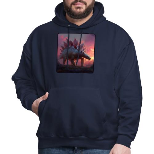 Stegosaurus Sunset Forest Design - Men's Hoodie