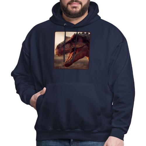 T Rex Roaring Close-Up Design - Men's Hoodie
