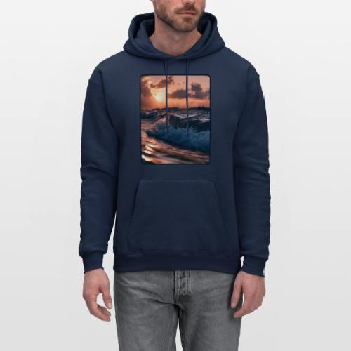 Golden Sunset Ocean Wave - Men's Hoodie