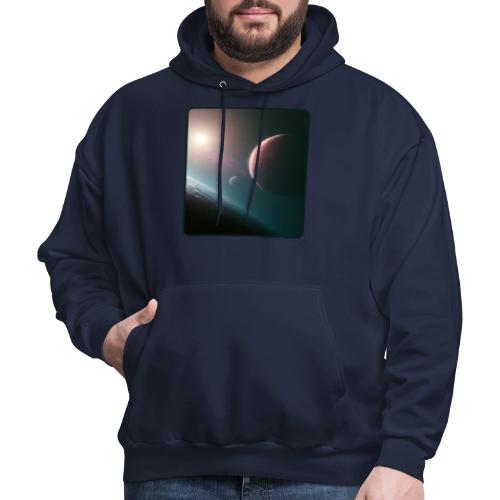Deep Space Planet Horizon Art - Men's Hoodie