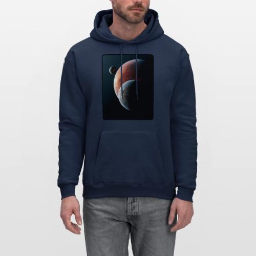 Three Planets Deep Space Design - Men's Hoodie