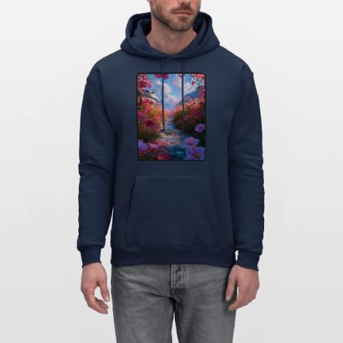Dreamy Cosmos Valley Landscape Art - Men's Hoodie