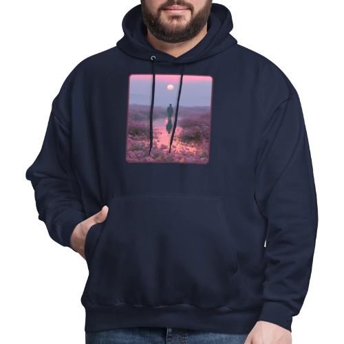 Ethereal Sunset Flower Field Art - Men's Hoodie
