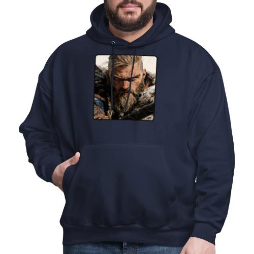 Fierce Viking Warrior Portrait - Men's Hoodie