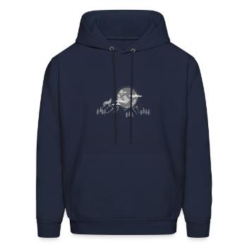 Mountain Forest Pine Trees Nature - Men's Hoodie - navy - Front - Elias (183cm)