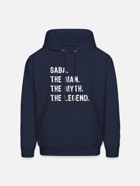 Saba The Man The Myth The Legend. - Men's Hoodie - navy