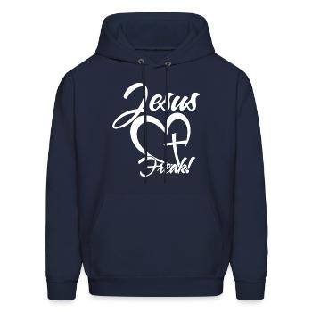 Jesus Freak Love Jesus Christian Christmas - Men's Hoodie - navy - Front - Elias (183cm)