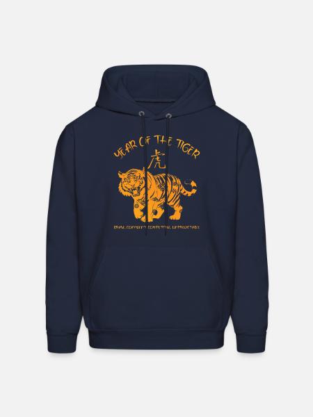 Chinese New Year Of Tiger Chinese Zodiac - Men's Hoodie - navy