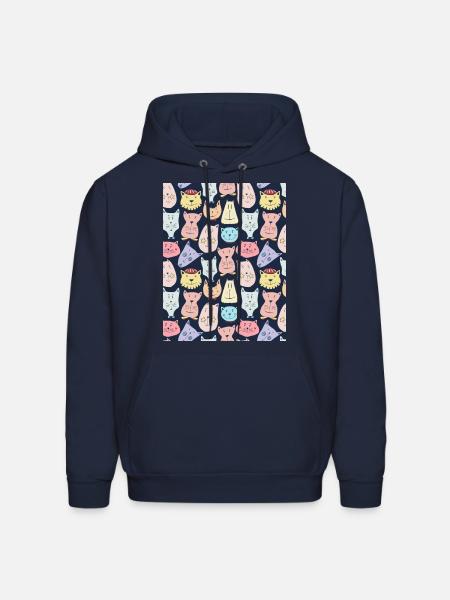 Funny Cats - Men's Hoodie - navy