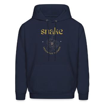 Snake Venomous Flower - Men's Hoodie - navy - Front - Elias (183cm)