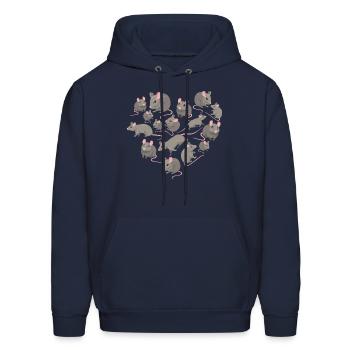 rat - Men's Hoodie - navy - Front - Elias (183cm)