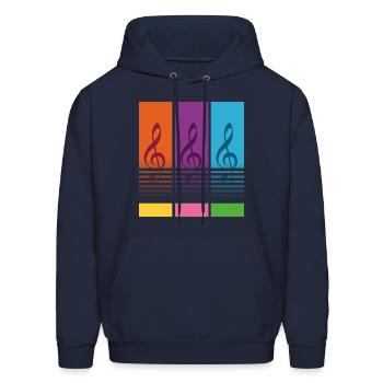 music - Men's Hoodie - navy - Front - Elias (183cm)