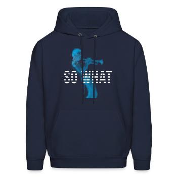 so what - Men's Hoodie - navy - Front - Elias (183cm)