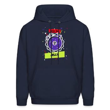 Jingle Bell Jelly - Men's Hoodie - navy - Front - Elias (183cm)