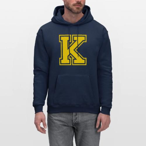 Letter k – Capital Athletic Alphabet Monogram - Men's Hoodie
