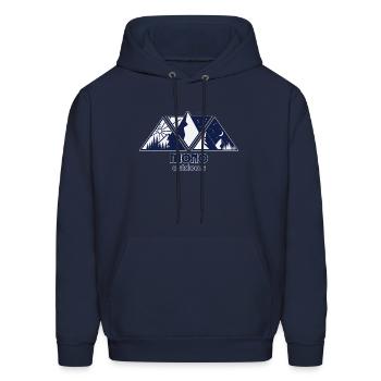 Mono Outdoors Mountain Day & Night - Men's Hoodie - navy - Front - Elias (183cm)