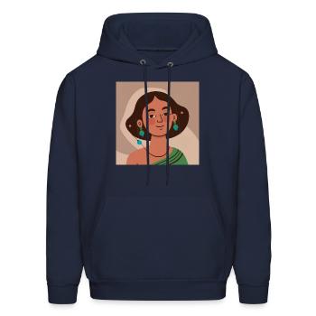 indie girl - Men's Hoodie - navy - Front - Elias (183cm)