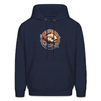 strike fish - Men's Hoodie - navy - Front - Elias (183cm)