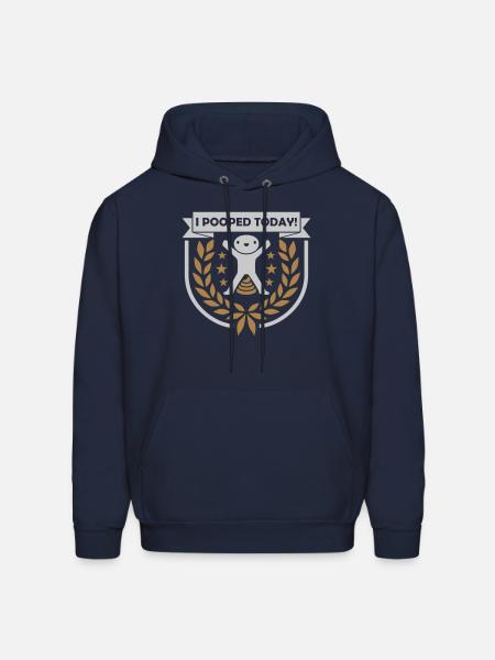 I pooped today quote - Men's Hoodie - navy