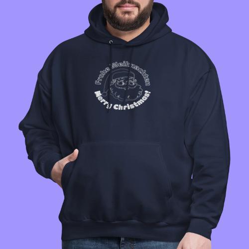 Frohe Weihnachten Merry Christmas Santa Line Art - Men's Hoodie