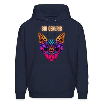 Sui Generis Latin Phrase Design d’art graphique - Molleton à capuche pour hommes - marine - Devant - Elias (183cm)