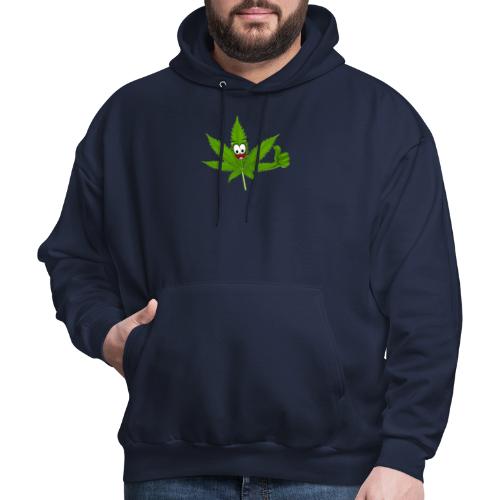 green cartoon cannabis - Men's Hoodie